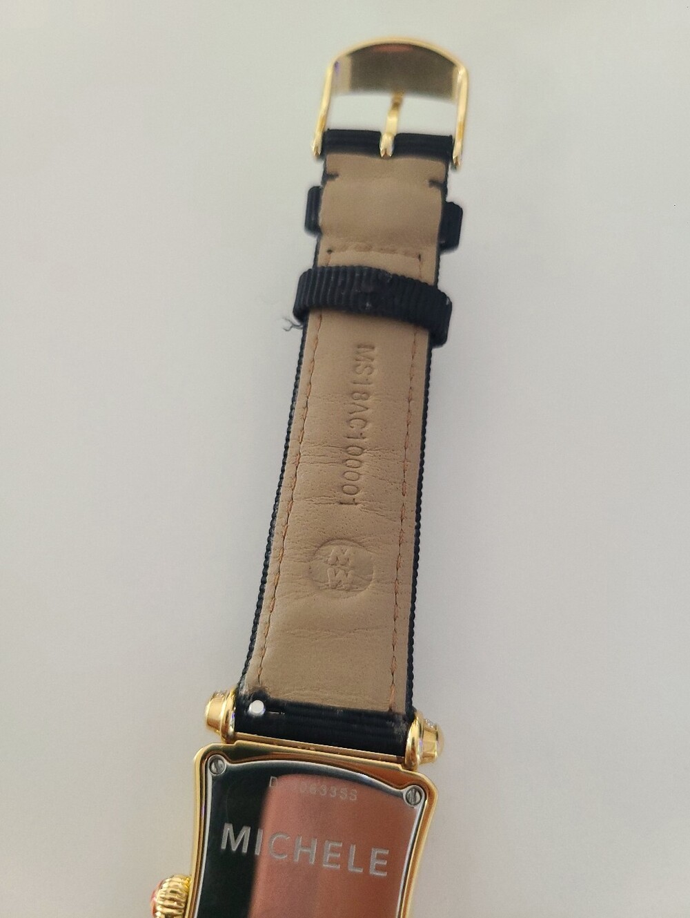 Michele Caber Park Gold Diamond Ladies Watch - Picture 8 of 9